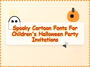 Spooky Cartoon Fonts for Kids' Halloween Invitations