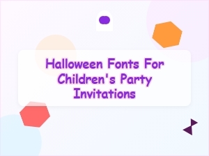 Spooky Party Fonts for Kids